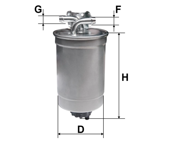 Размеры фильтра NF2003 NEVSKY FILTER